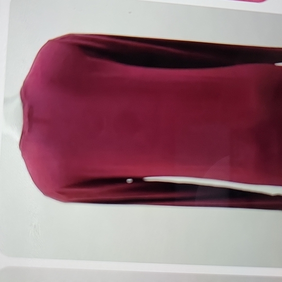 BCBG MAXAZRIA Burgundy High-Low LS T-Shirt DRESS NWT $138 SZ M BEAUTIFUL - Picture 4 of 4